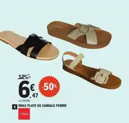 E.Leclerc Mule Plate ou Sandale Femme offre