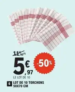 E.Leclerc LOT DE 10 TORCHONS offre