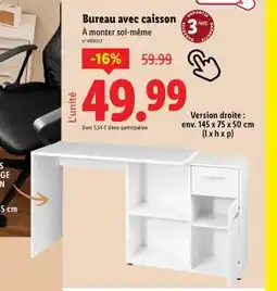Lidl Bureau avec caisson offre