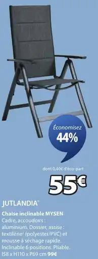 JYSK Chaise inclinable mysen offre