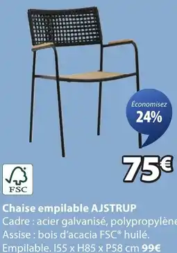 JYSK Chaise empilable ajstrup offre