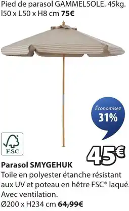 JYSK Parasol smygehuk offre