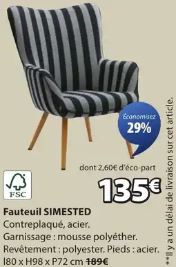 JYSK Fauteuil simested offre