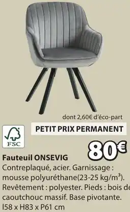 JYSK Fauteuil onsevig offre