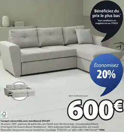 JYSK Canapé convertible avec méridienne vejlby offre