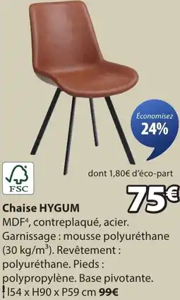 JYSK Chaise hygum offre