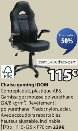 JYSK Chaise gaming idom offre