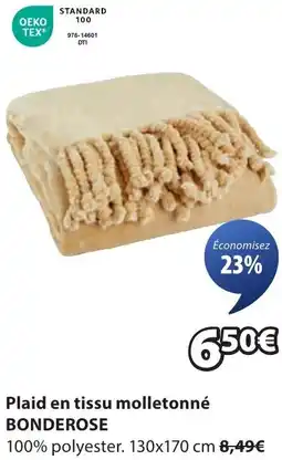 JYSK Plaid en tissu molletonné bonderose offre