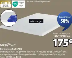 JYSK Surmatelas GURSKEN offre