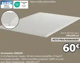 JYSK Surmatelas VINGAN offre