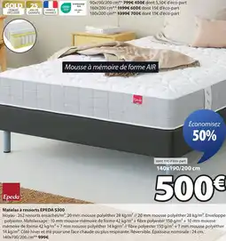 JYSK Matelas à ressorts EPEDA S300 offre