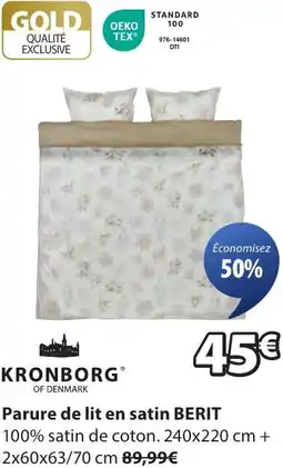 JYSK Parure de lit en satin BERIT offre