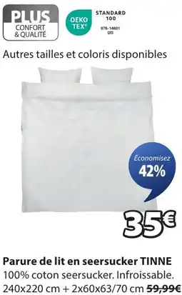 JYSK Parure de lit en seersucker TINNE offre