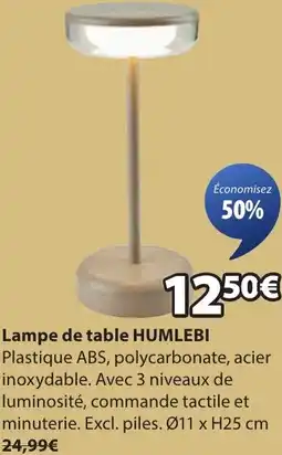 JYSK Lampe de table HUMLEBI offre