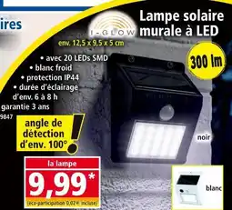 Norma I-GLOW Lampe solaire murale à LED offre