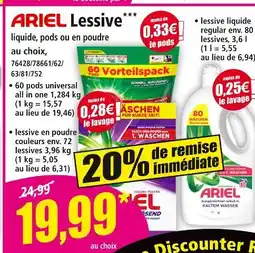 Norma ARIEL Lessive offre
