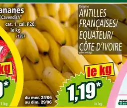 Norma Bananes Cavendish offre