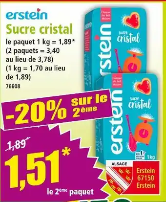 Norma ERSTEIN Sucre cristal offre
