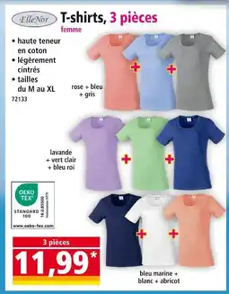 Norma ElleNor T-shirts, 3 pièces femme offre