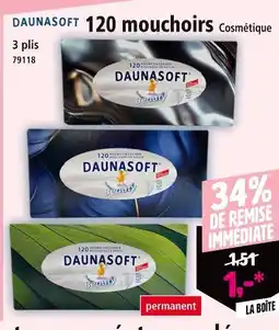 Norma Daunasoft 120 mouchoirs cosmétique offre