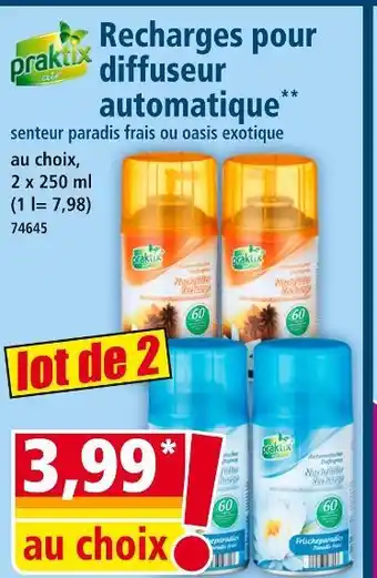 Norma PRAKTIX Recharges pour diffuseur automatique offre