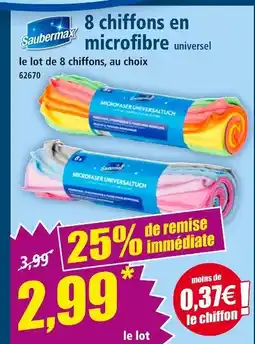 Norma SAUBERMAX 8 chiffons en microfibre offre