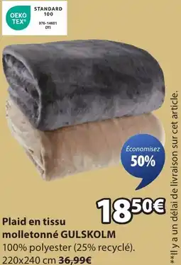 JYSK Plaid en tissu molletonné GULSKOLM offre