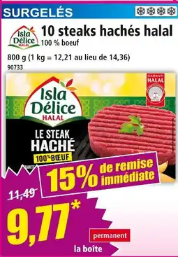 Norma ISLA DELICE 10 steaks hachés halal offre