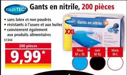 Norma MULTITEC Gants en nitrile, 200 pièces offre