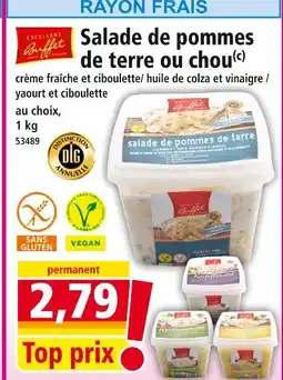 Norma EXCELLENT BUFFET Salade de pommes de terre ou chou offre
