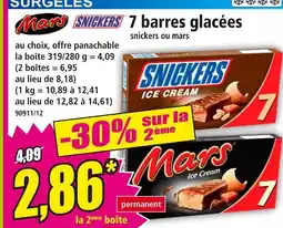 Norma Mars / Snickers 7 barres glacées offre
