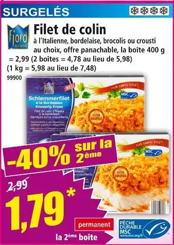 Norma FJORD Filet de colin offre