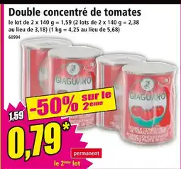Norma Double concentré de tomates offre