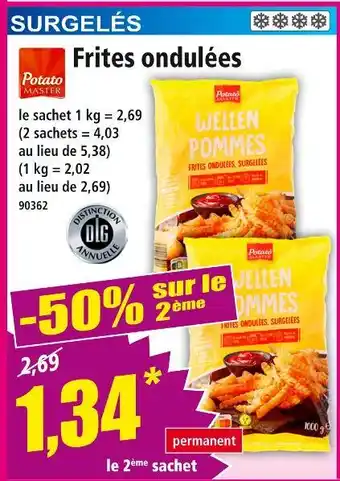 Norma POTATO MASTER Frites ondulées offre
