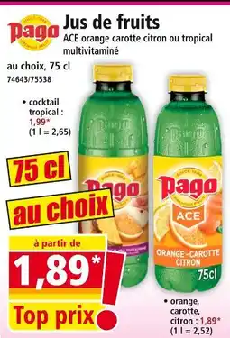 Norma Pago Jus de fruits offre
