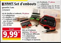 Norma KRAFT WERKZEUGE Set d'embouts offre