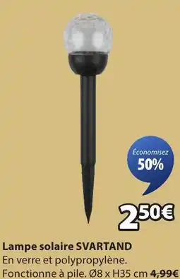 JYSK Lampe solaire SVARTAND offre