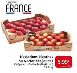 Colruyt Nectarines blanches ou Nectarines jaunes offre