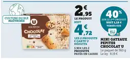 U Express U Mini gâteaux pépites chocolat offre
