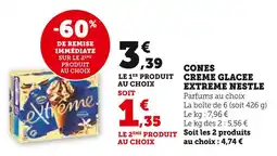 U Express EXTREME NESTLE Cones Creme Glacee offre