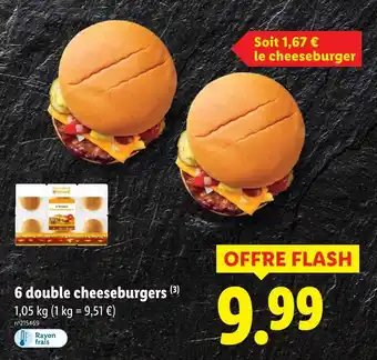 Lidl FAST FOOD HOME 6 double cheeseburgers offre