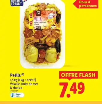 Lidl Toque du Chef Paëlla offre
