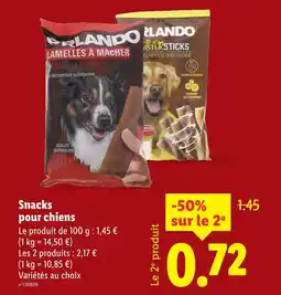 Lidl Orlando Snacks pour chiens offre