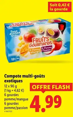 Lidl Compote multi-goûts exotiques offre
