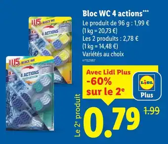 Lidl W5 Bloc wc 4 actions offre