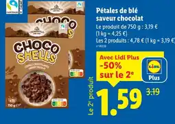 Lidl CR Pétales de blé saveur chocolat offre