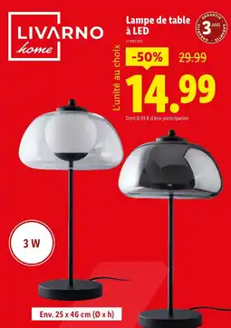 Lidl LIVARNO home Lampe de table à led offre