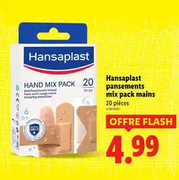 Lidl HANSAPLAST pansments mix pack mains offre