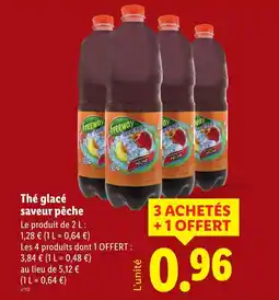 Lidl FREEWAY Thé glacé saveur pêche offre
