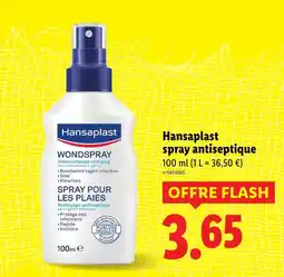 Lidl Hansaplast spray antiseptique offre